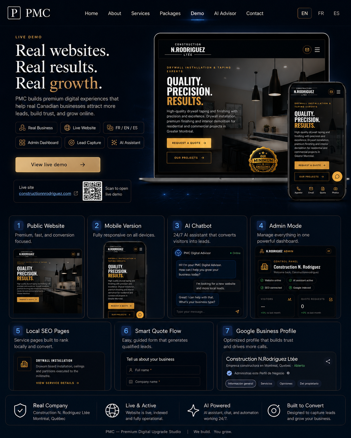Construction N. Rodriguez public website preview