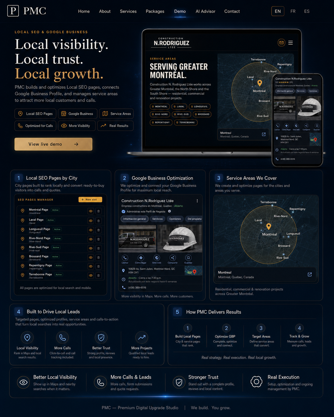 Construction N. Rodriguez local SEO pages